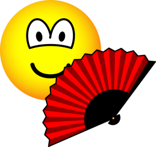 Hand fan emoticon